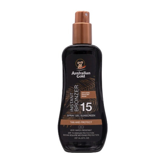 Spray Gel with Bronzer – Hydrating Sunscreen Spray with Instant Bronzing Effect - Australian Gold