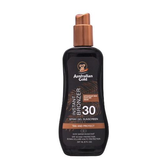 Spray Gel with Bronzer – Hydrating Sunscreen Spray with Instant Bronzing Effect - Australian Gold