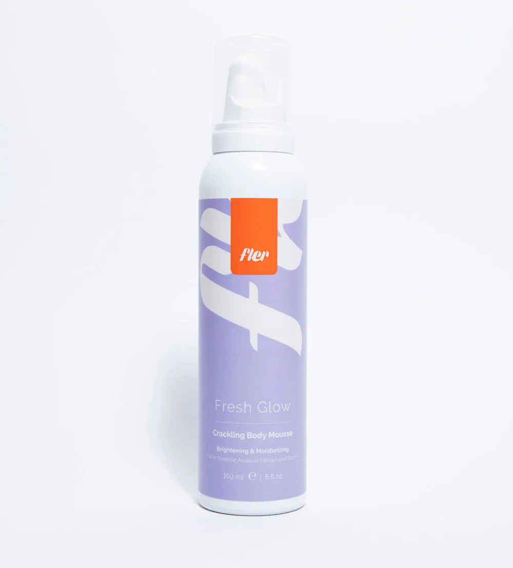 Fler Fresh Glow Crackling Body Mousse – Hydrating and Illuminating Glow Effect Body Mousse with Refreshing Action (150 ml)
