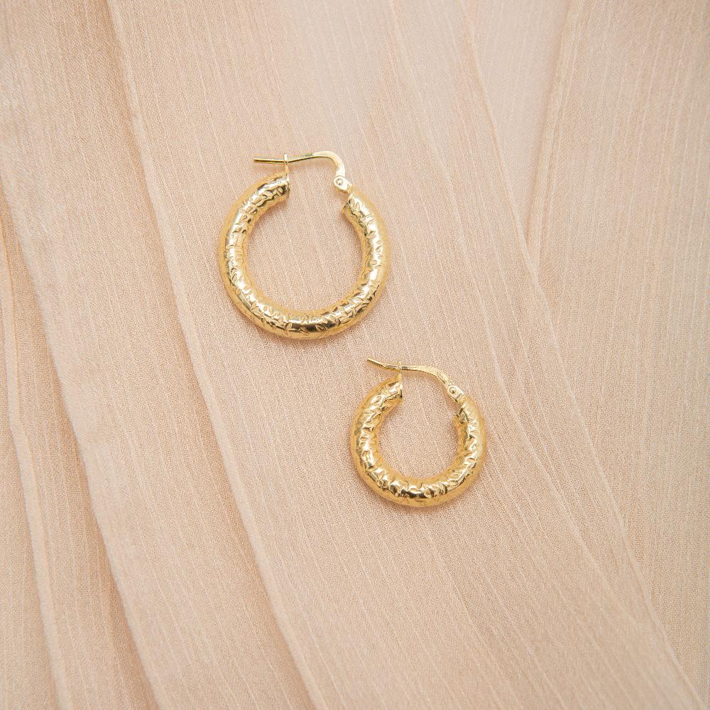 Hammered Hoops – Hammered Hoop Earrings by Sparkling Wishes