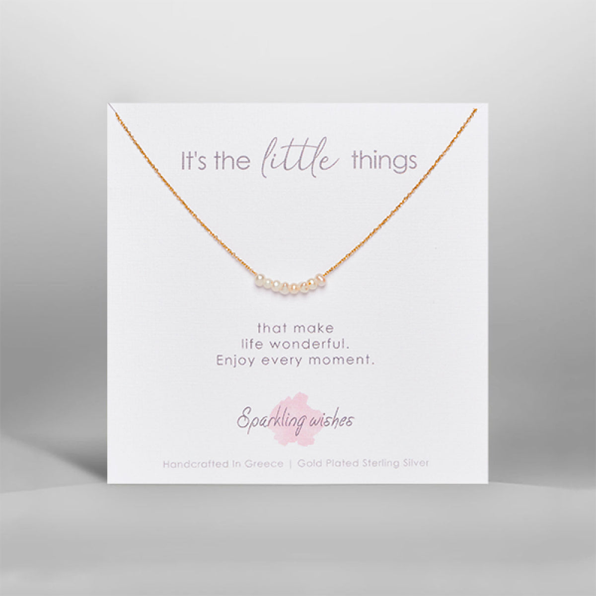 collana in argento e perline goditi ogni momento sparkling