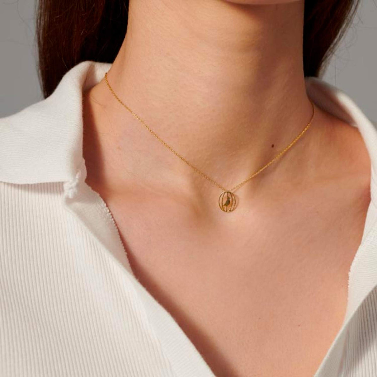 collana hope sparkling wishes uccellino in gabbia