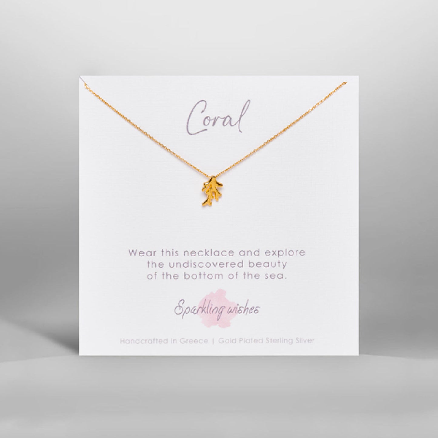coral necklace sparkling wishes