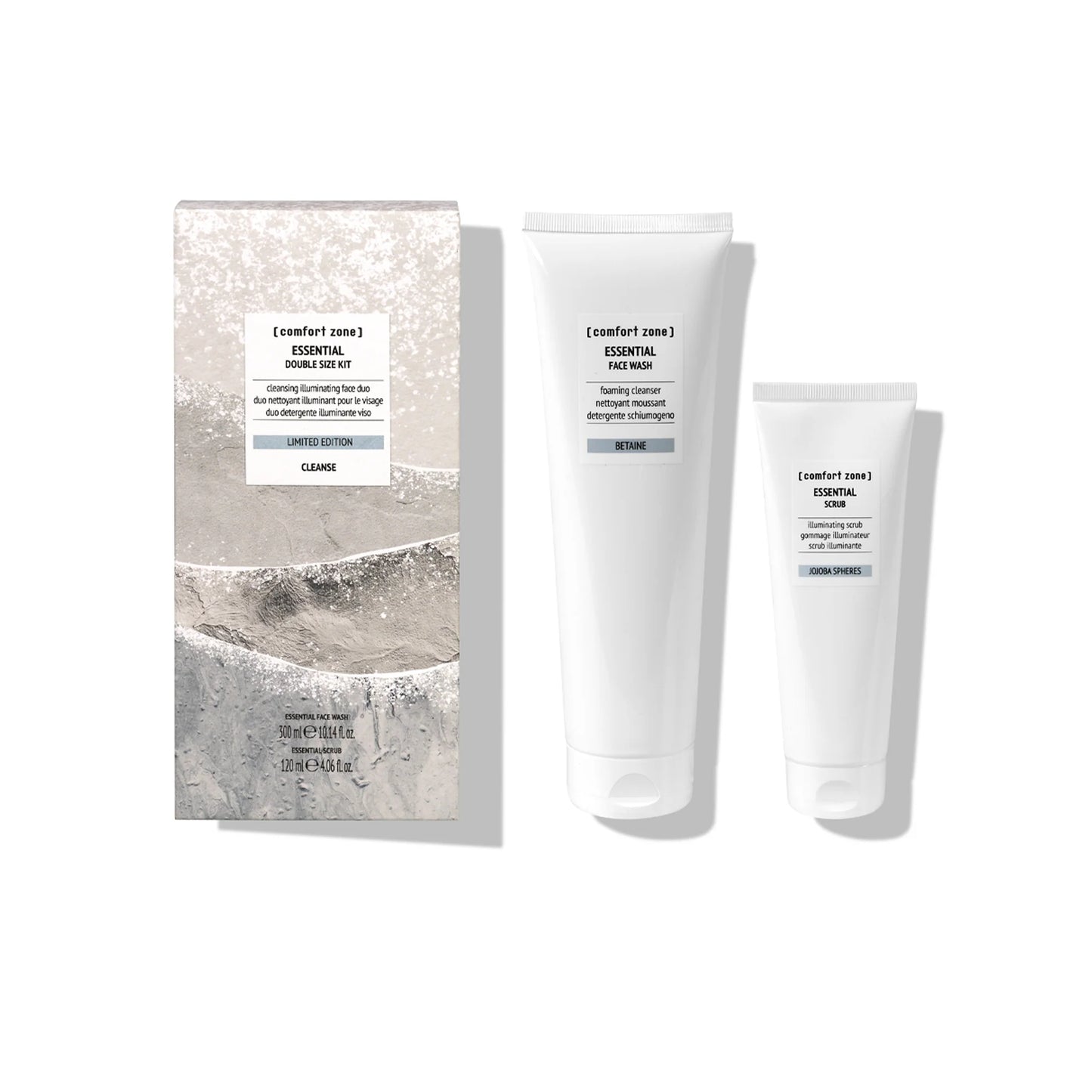 kit detergente viso Double SIze Kit Essential di Comfort Zone