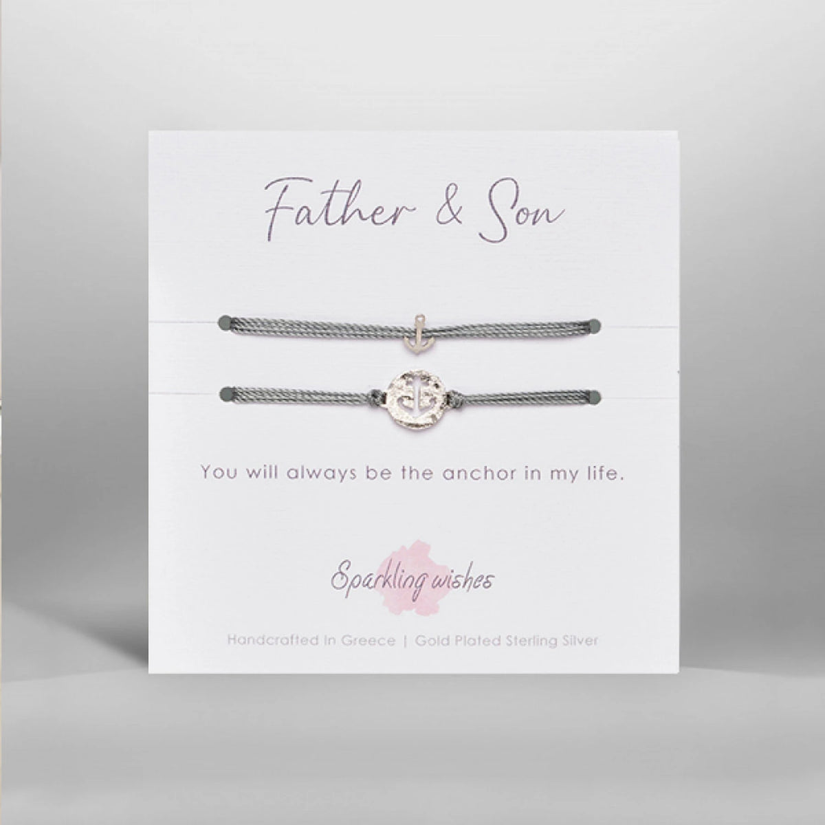 set bracciali padre e figlio idea regalo per la festa del papà