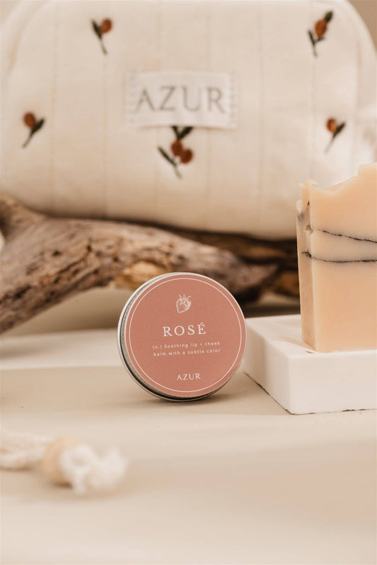 Azur Natural Bodycare Lip Balm Teint – Balsamo Labbra Colorato Naturale Rosso per Labbra e Guance