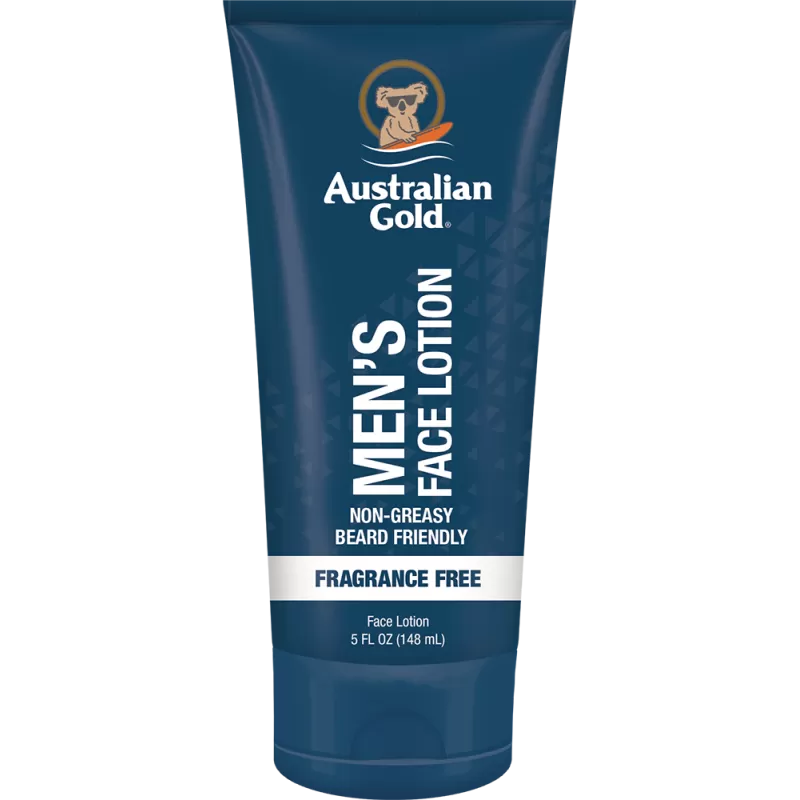 Men’s Face Lotion 148ml – Feuchtigkeitsspendende Gesichtscreme für Männer mit Hyaluronsäure, Kokosnuss und Avocado – Australian Gold