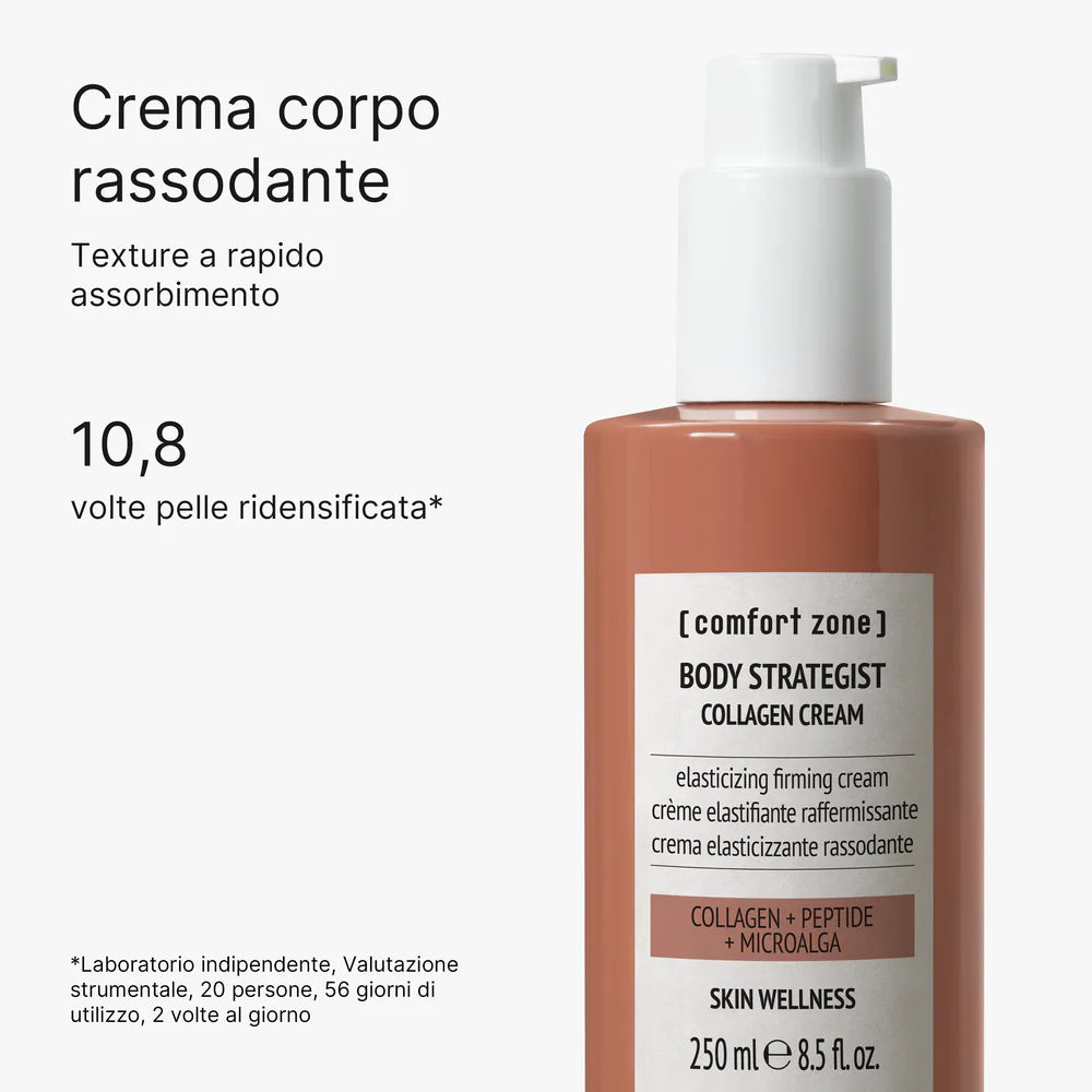 Comfort Zone Body Strategist Collagen Cream – Crema Corpo Rassodante al Collagene Vegano | Elasticità e Idratazione Profonda