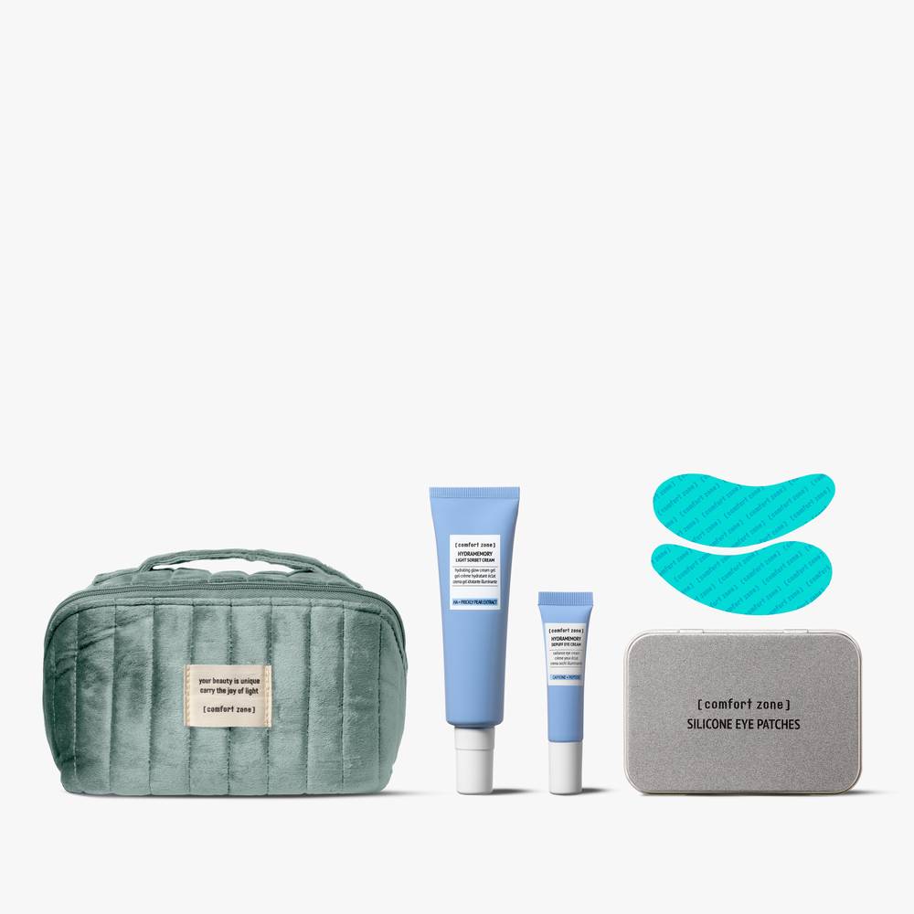 Kit Comfort Zone Hydramemory con crema viso, contorno occhi e patch occhi