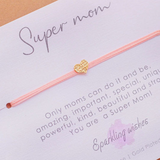 Bracciale Super Mom idea regalo per madre Sparkling Wishes