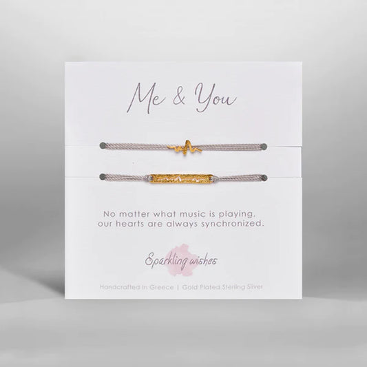 set di bracciali coordinati per fidanzati sparkling wishes