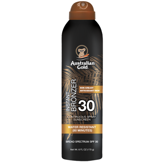 Spray Continuo Solare SPF 30 con Bronzer – Protezione Solare e Glow Immediato